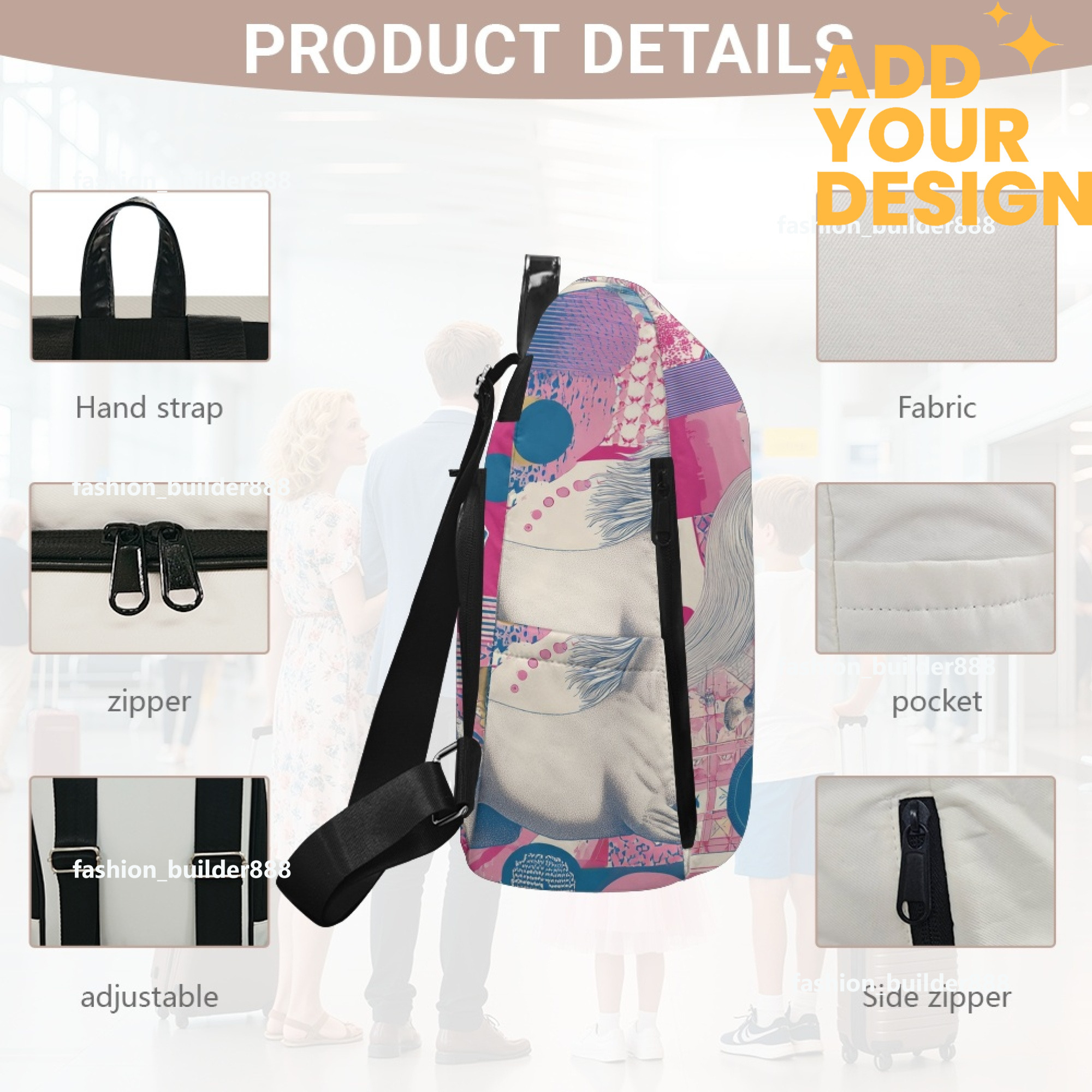 Custom H Designer Fashion Anti Theft Backpack Luxury Horse Pattern Unisex Full Print Backpack Laptop Bag Travel Bag H56
