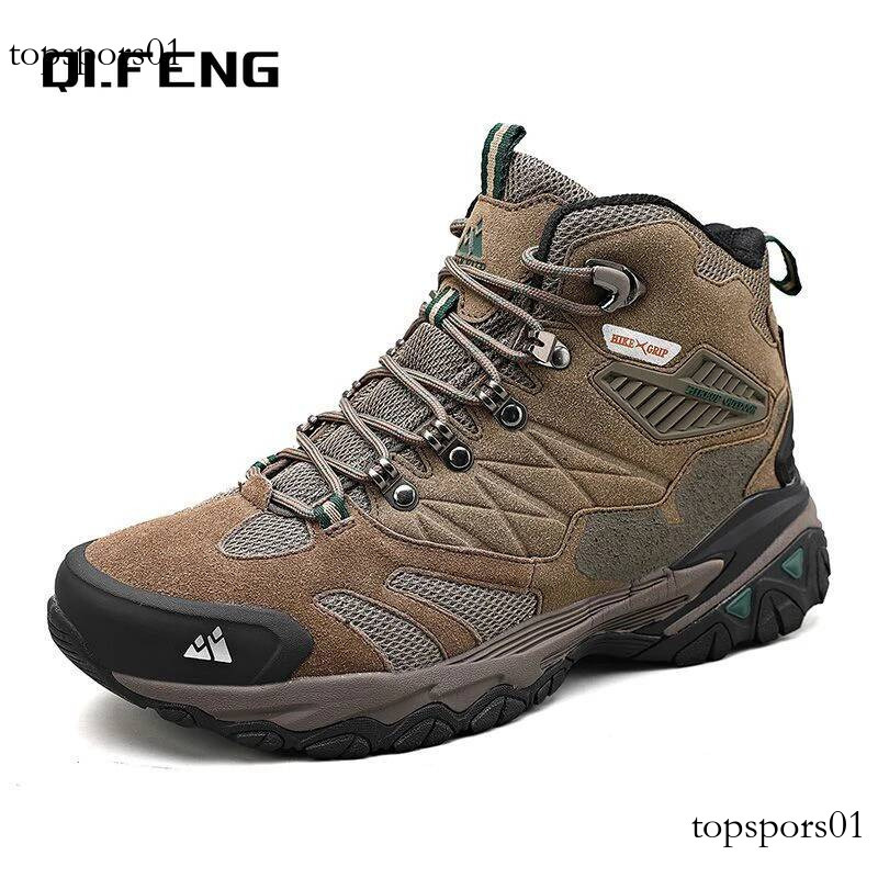 Men's Outdoor Hunting Tactical Sneaker Winter Snow Plush Warm Comfortable Non-slip Hiking Walking Genuine Leather Boots