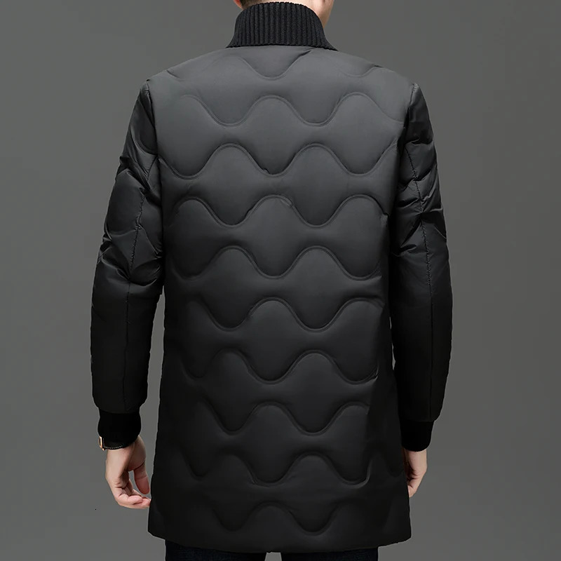 Highquality suit down jacket for men midlength business casual collar winter warm and highend style coat 251225
