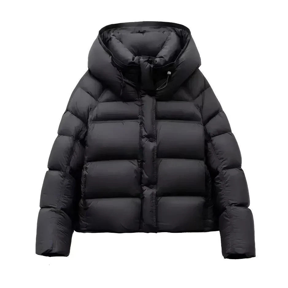 2025 Women Cotton Padded Jacket Winter Short Hooded Loose Cotton Coat Korean Women Parkas Coat Solid Outwear Women Puffer 251225