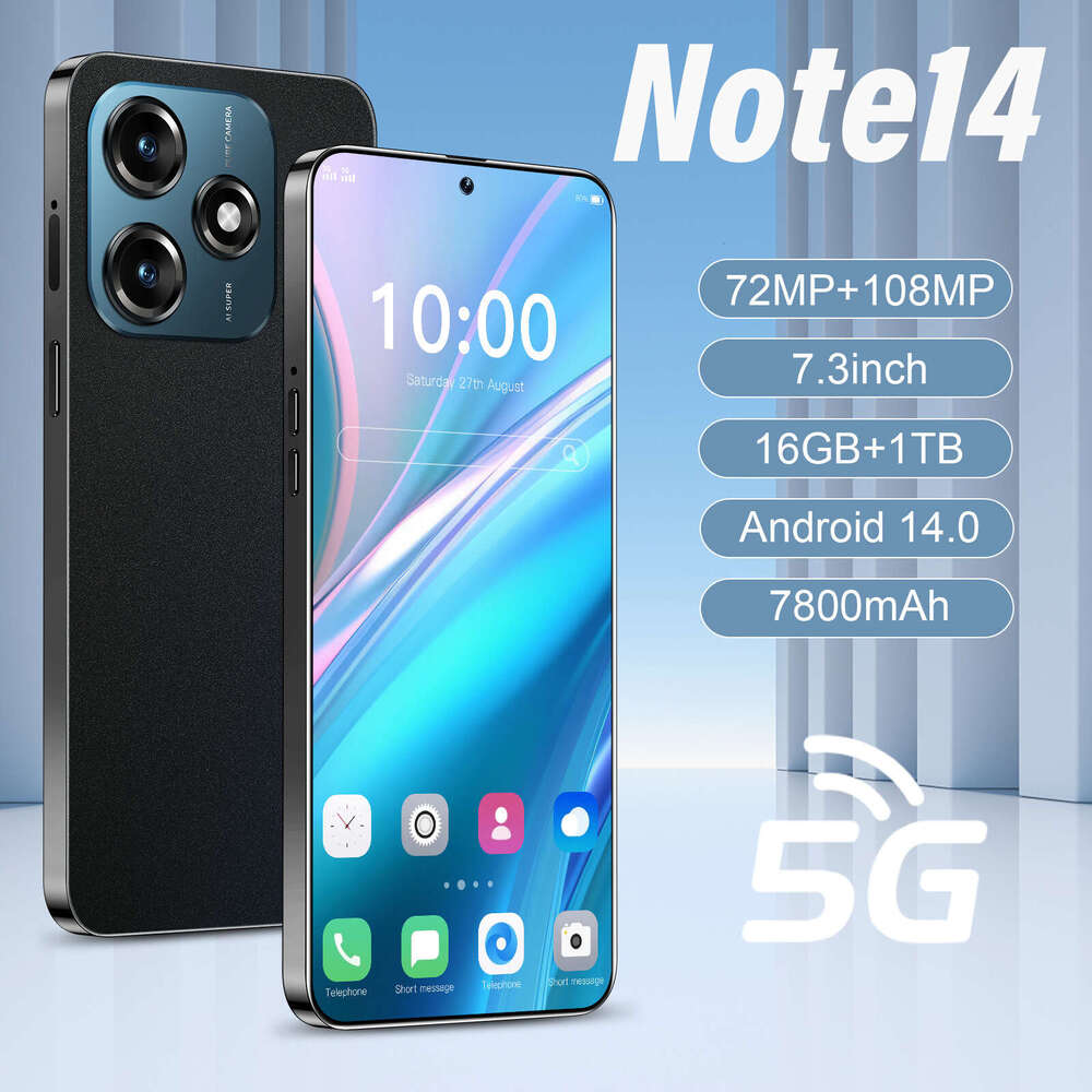 Famous brand new cross-border hot selling smartphone Note14 16+1TB large memory large screen source factory wholesale price CKS