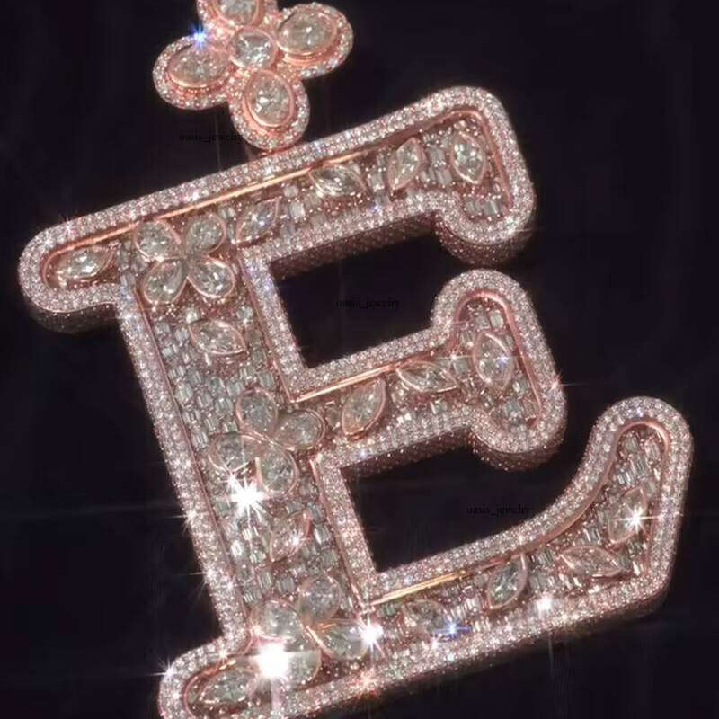 Customized Direct Sale from Leading Manufacturer Hip-Hop VVS Moissanite Pass Moissanite Tester GRA Certified Letter Pendant