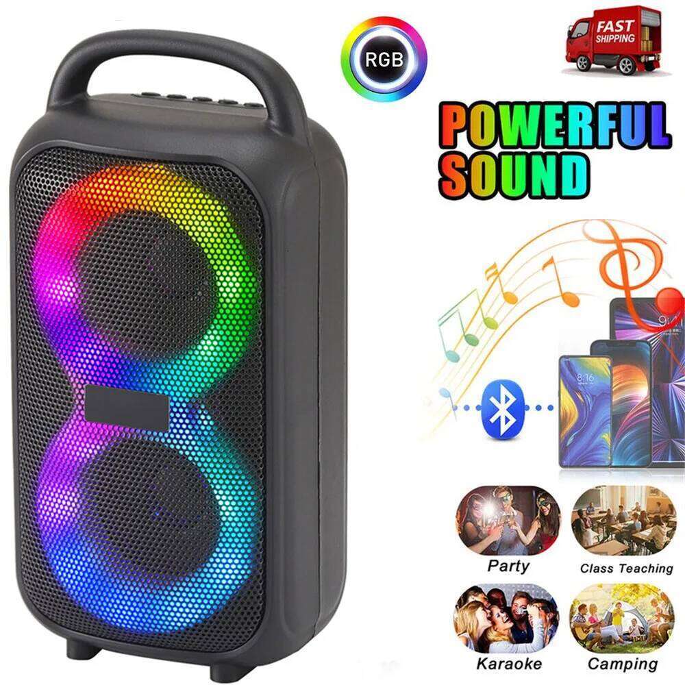 1000W Party Portable Speakers BT Wireless Boombox Sound Large Speaker Dual 3 inche Subwoofer for Outdoor Dancing Famliy 26T0104