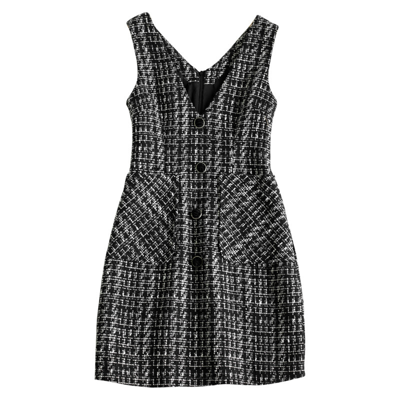 Urban Female Small-chic Style Tie Dress Long Mid-length Women's Sweater-style Dress With Back Straps Suitable For Autumn And Winter Of 2026 Sexy 