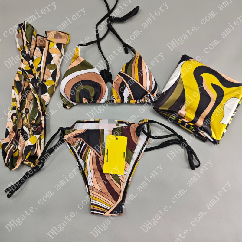 Summer Bikini Bathing Suit Designer Womens Swimwear Sexy Tracksuits Coloful Swimsuit Summer Beach Wear
