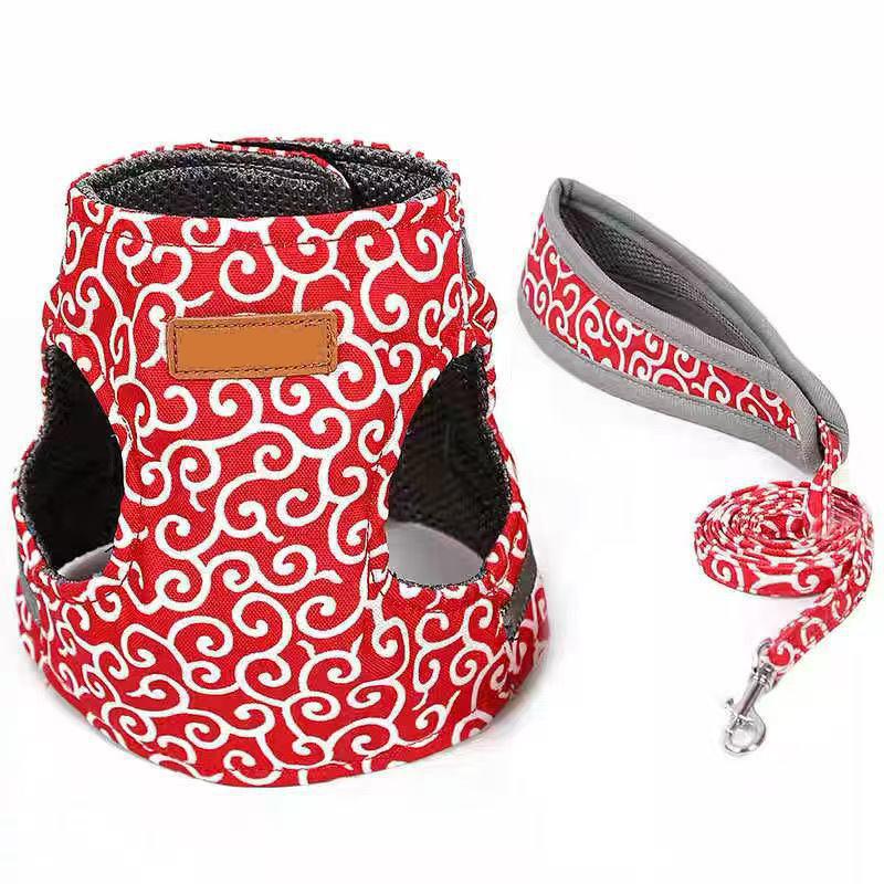 Pet supplies Favorite cat traction rope walking cat vest breathable pet chest strap cat traction strap Easy to carry and wear