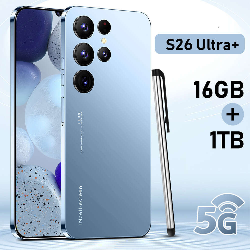 Renowned brand's new cross-border mobile phone, S26 Ultra+foreign trade Android phone, 16+1T large memory high-definition screen all-in-one machi