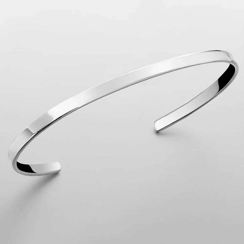 eManco Men's Light Luxury Premium Feeling Skeleton Bracelet Stainless Steel Minimalist Unisize Cuff Factory Outlet