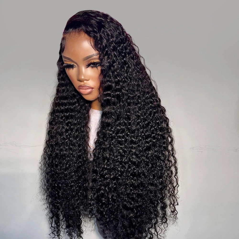 Burmese Curly Glueless Wigs Human Hair Pre Plucked Pre Cut 250% Density13X4 13x6 HD Lace Frontal Wigs for Black Women Wear and Go Glueless Wig 26inch