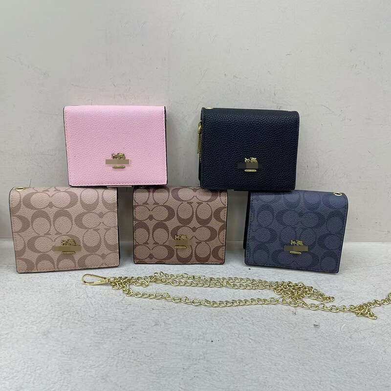 2026 Koujia New Women's European and American Retro Single Shoulder Classic Multi-pattern Short Wallet Multifunctional Chain Bag