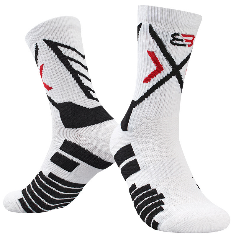 Professional Basketball Socks Men Mid-Calf Elite Socks Thickened Towel Bottom Outdoor Running Long Socks Sports Socks High Tube