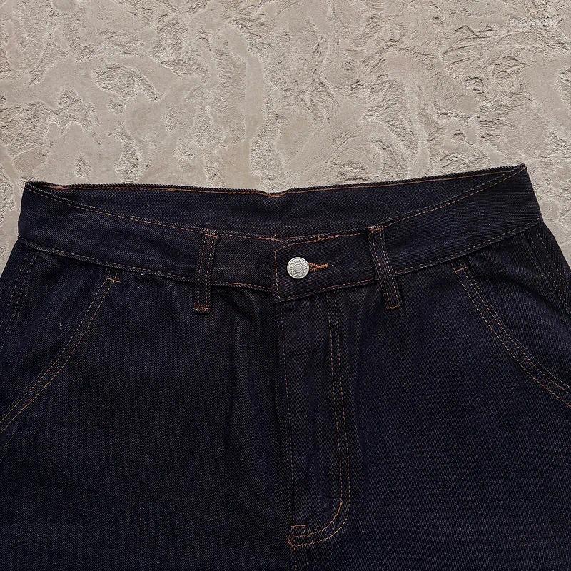 Men's Shorts Fashion Street Styl Harem Jeans COTTON Summer Harajuku Hip Hop Unisex Men Women Casual Loose Pant Dark Blue