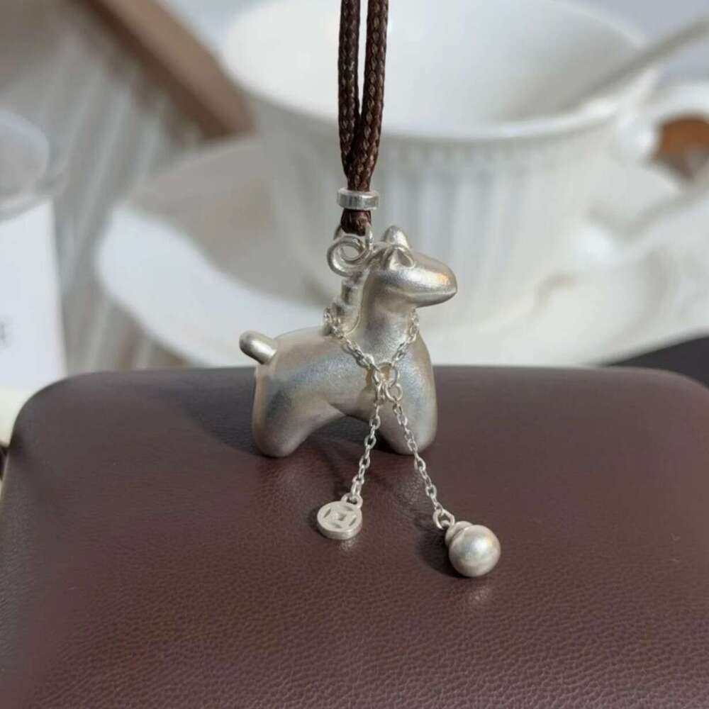 Fortune Little Horse Fulu Wealth Tassel Copper Coin Gourd Couple Long Sweater Chain Necklace Women Pendant Accessories Men
