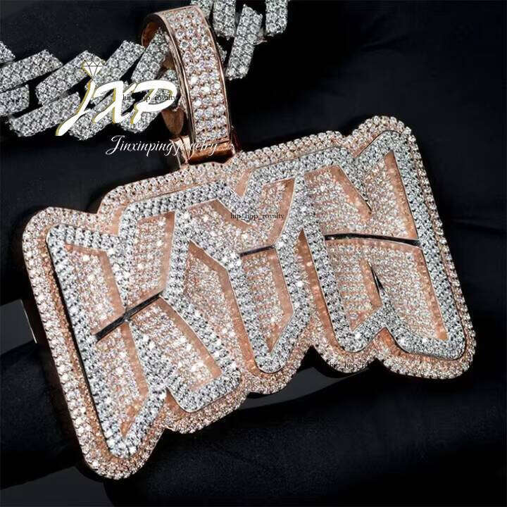 Manufacturer Long Stick Bread Hip Hop Jewelry VVS Moissanite Pendant