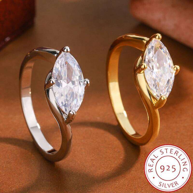 High-end Ring for - Shiny Large Zircon Women's Jewelry, Anniversary Gift, Daily Wear Jewelry