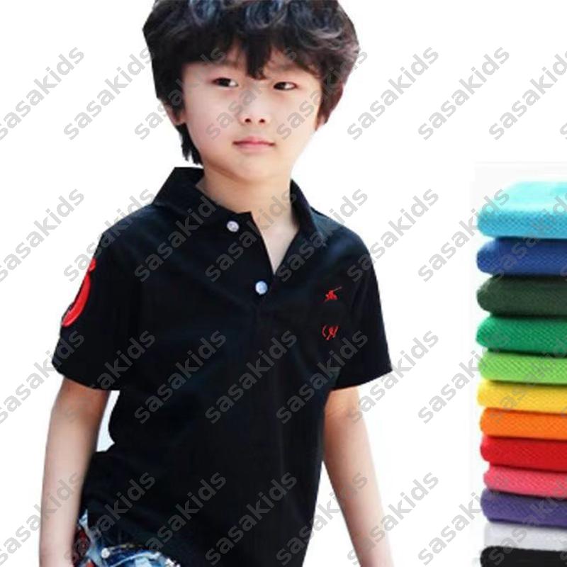 kids clothing designer baby boy clothes summer short sleeved T-shirt for children casual girls polo tshirts student cotton lapel shirt 85-160cm CSD2601041