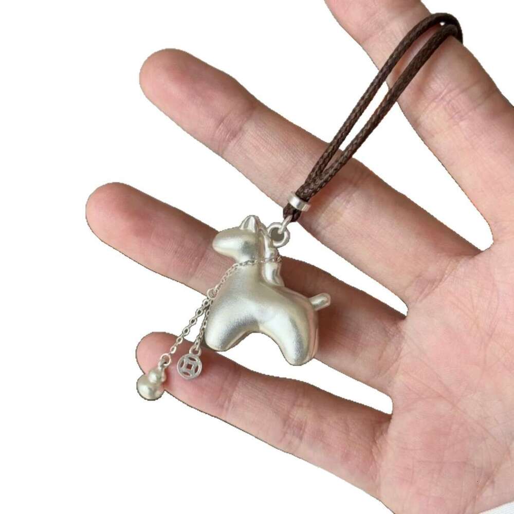 Fortune Little Horse Fulu Wealth Tassel Copper Coin Gourd Couple Long Sweater Chain Necklace Women Pendant Accessories Men