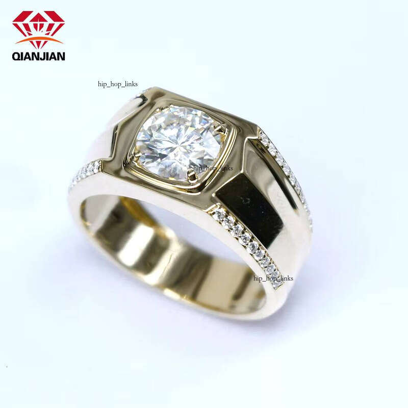 VVS Moissanite Jewelry Wedding Women 14K 18K Couple Rose Classic Stone White Gold Engagement Ring