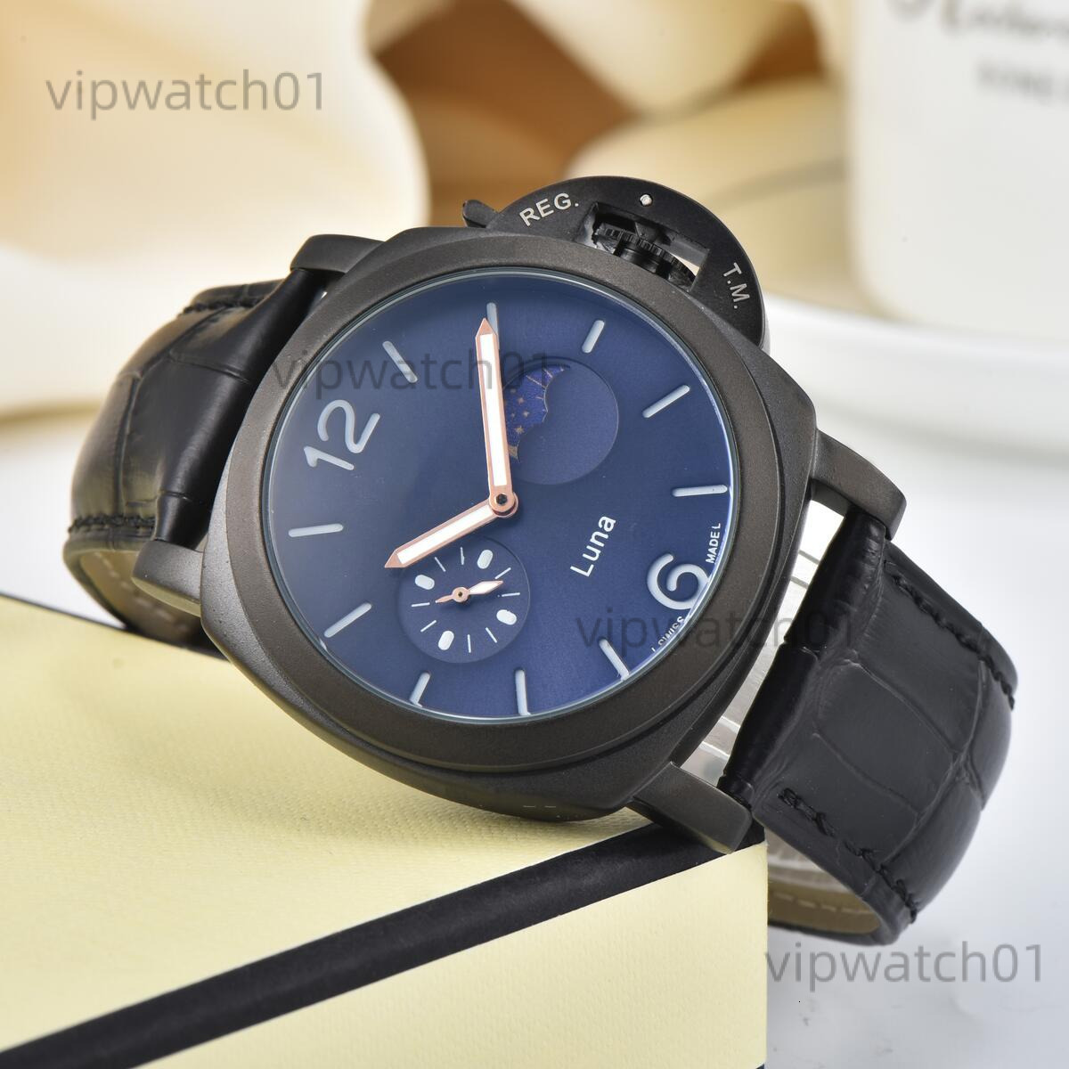 HOT Luxury designer mens PANERAIity LUMINORity watches Quartz automatic movement WATCH steel luminous gifts Wristwatches with box c5f