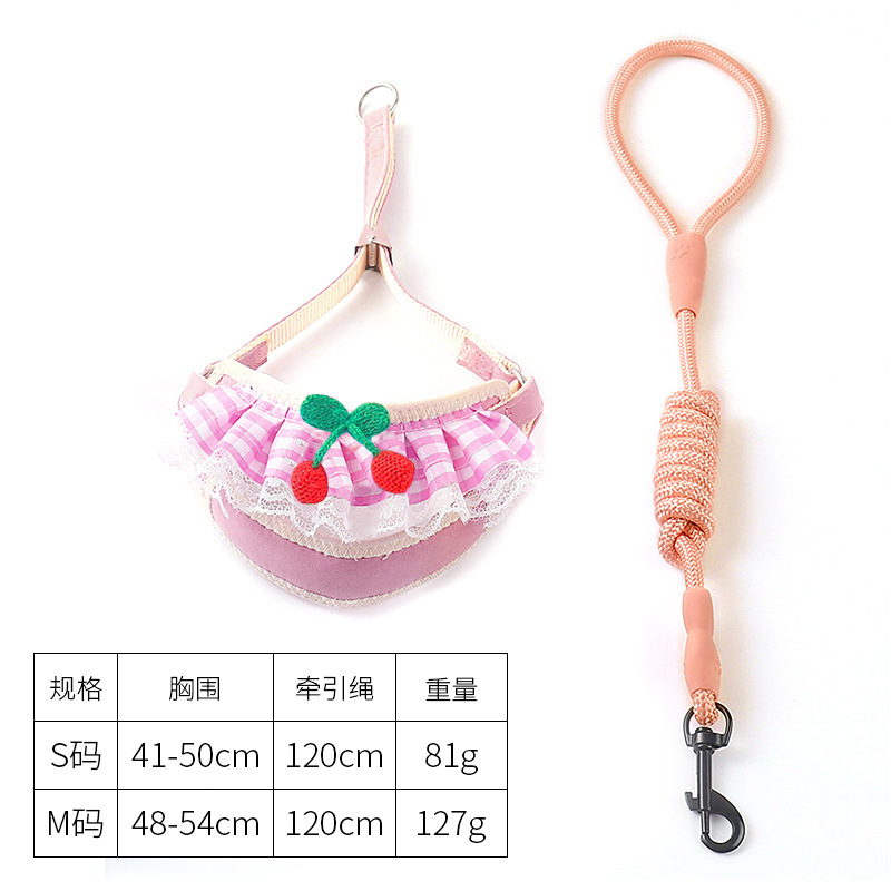 Pet Supplies: Dog, Cat, Traction Rope, Puppy Neck Hoop, Anti slip Dog Walking Rope, Small Dog, Cute Chest Strap