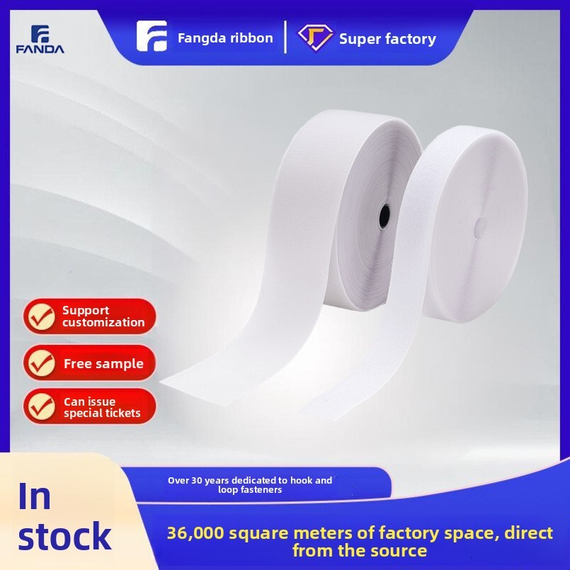 Blended Nylon Polyester Fastener Side Clothing Bag Strap Hook and Loop Tape 7cm Tearable