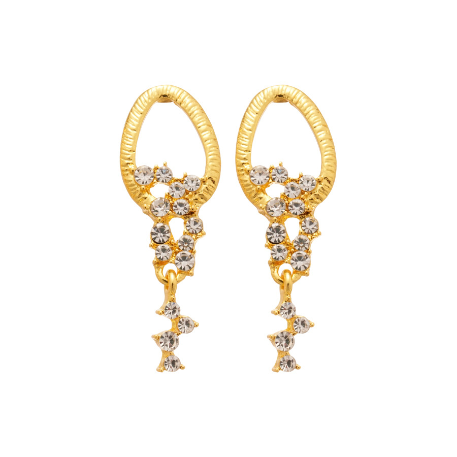 Silver needle diamond-encrusted round fringed earrings, French vintage style, elegant and versatile, light luxury and high-end feeling, women's e