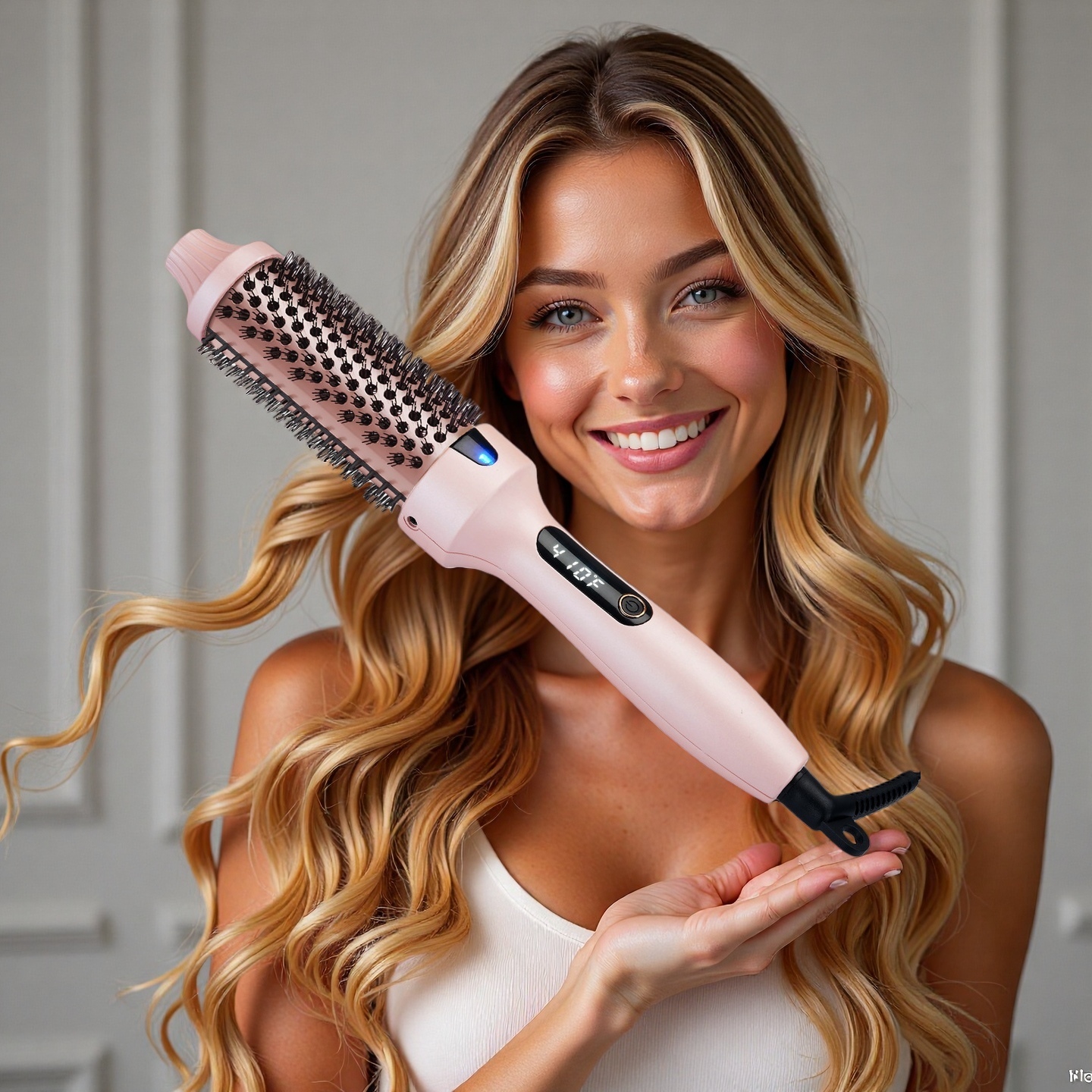 Hot Air Styling Brush Volumizer Set, 2-in-1 Tool with Concentrator for Root Lift and Smoothing