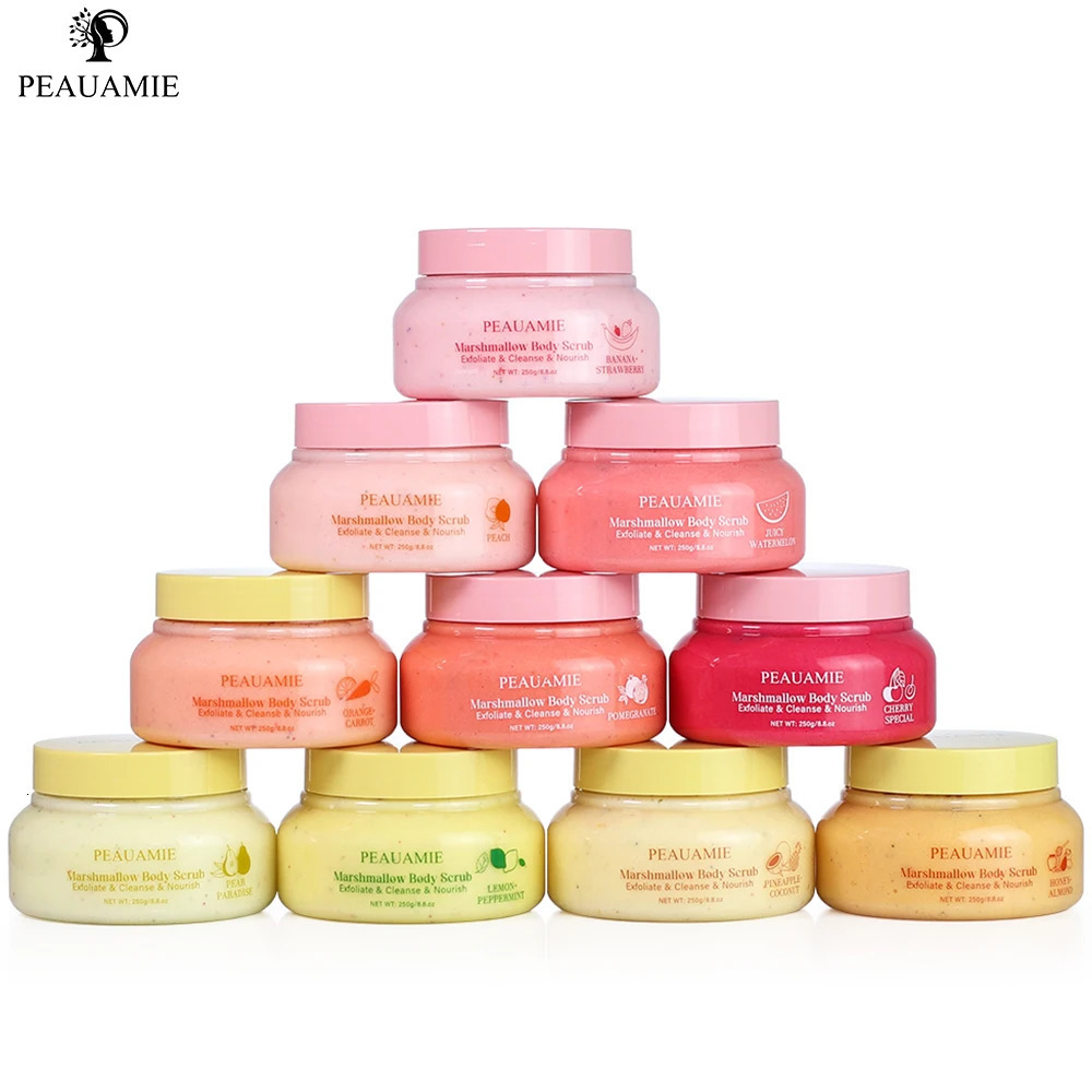Marshmallow Body Scrub Exfoliating Facial Gentle Cleaning Smooth Rough Skin Nourish Moisturizing Fruit Sugar Scrub 251222