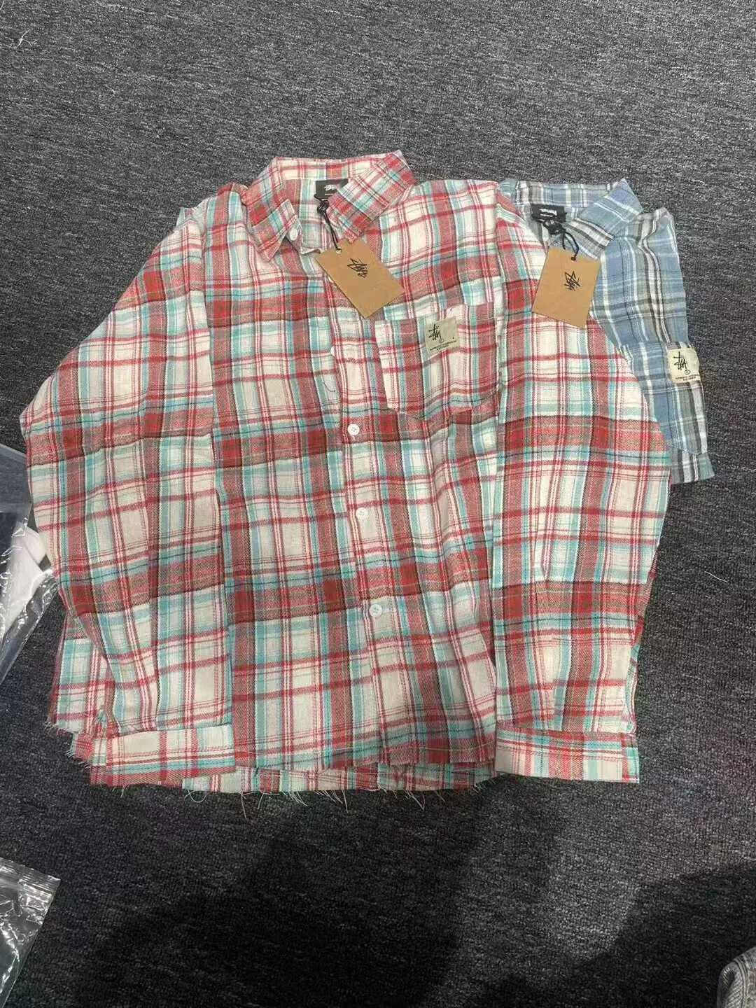 Men's Shirts Designer Unisx Retro Brushed Embroidered Checkered Casual Shirt Fashion Brand Casual Loose Couples Shirts