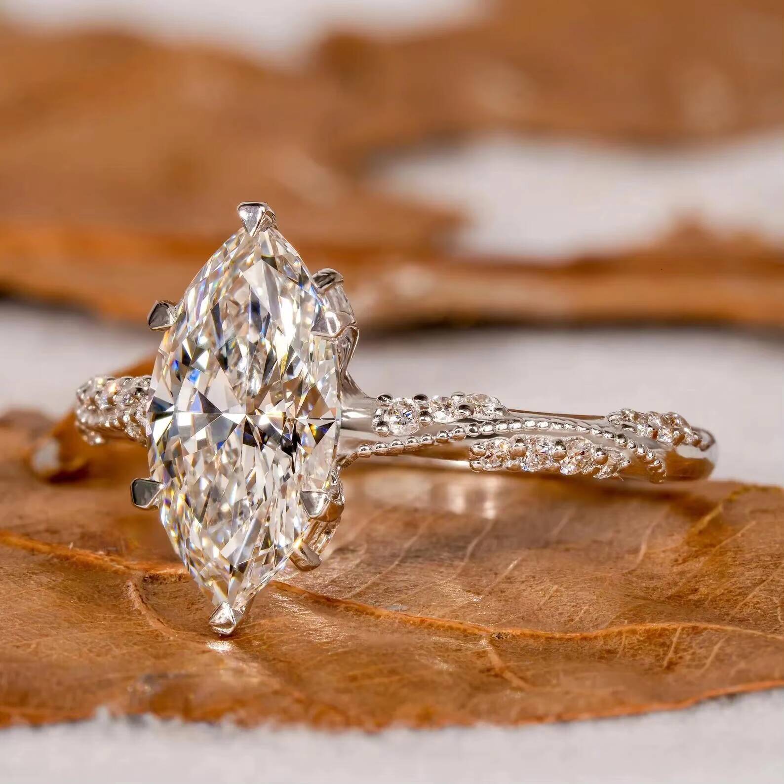 14K Solid Gold Lab Grown Diamond Engagement Ring IGI Certified HPHT Jewelry Bridal Gift Customer Lab Diamond Ring