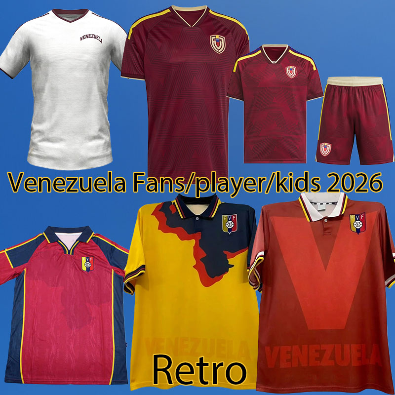 4XL 25 26 Venezuela soccer jersey RONDON 2026 World cup Authentic SEGOVIA SOTELDO MACHIS Retro 1998 2000 SAVARINO MARTINEZ Maillot de foot kids Men football shirts