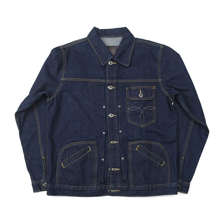 98 Cotton American Vintage Washed Raw Selvedge Denim Jacket Featuring Carriage Buckle and Classic Amekaji Style Stretch 251230