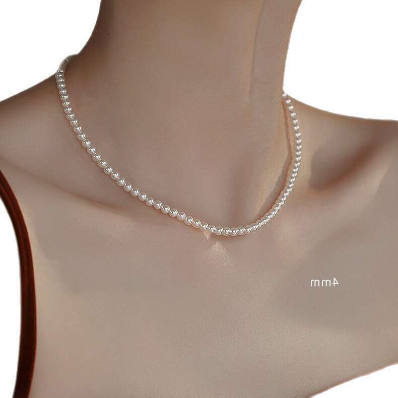 Cross-Border Premium Ultra-Fine Shijia Small Bulb for Women Short Xiaomi Necklace Clavicle Baby Pearl Choker