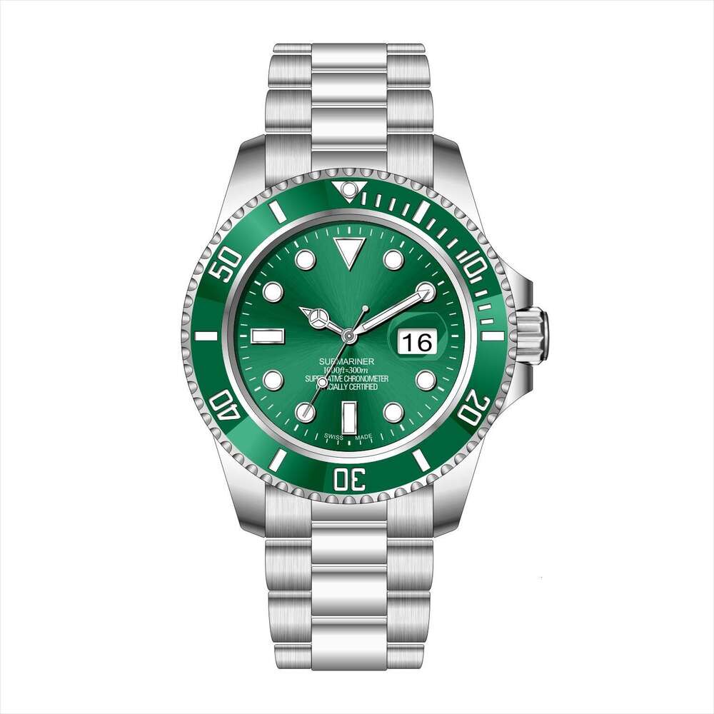 R O LEX Business Fashion Men's 42mm Waterproof Luminous Quartz Watch