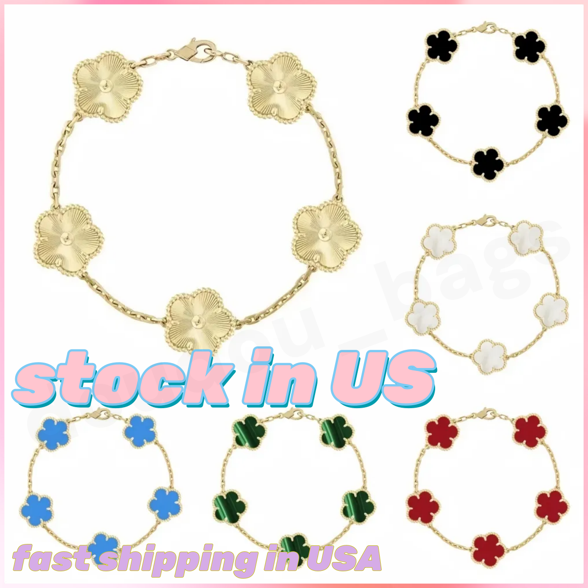 bracelet designer braclet women jewlery designer for bracelet women men 4 Four Clover Pendant Necklaces bracelet luxury jewelry love bracelet classic bracelets