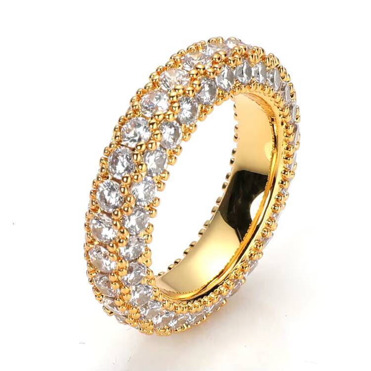 VVS Moissanite Iced Out Hiphop Mens Statement Ring Eternity 925 Sterling Silver Sparkling Moissanite Ring