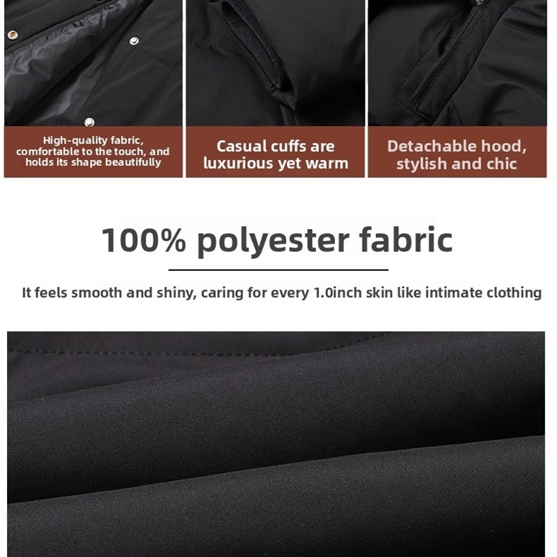 Mens Winter Padded Jackets Thickened Man Down Jacket Coats Parkas Long Padding 30 Warm Fur Hooded Puffer HXY297 251205