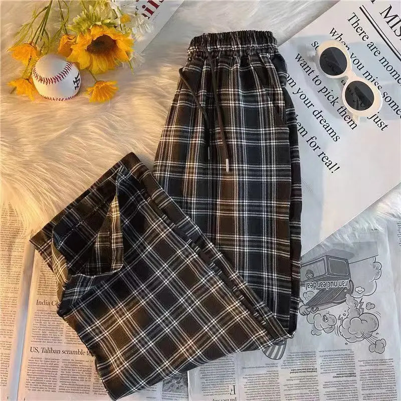 Casual Thin Pajama Pants for Men Loose and Versatile Spring Summer Home Long Mens Plaid That Can Be Worn Outside 251231