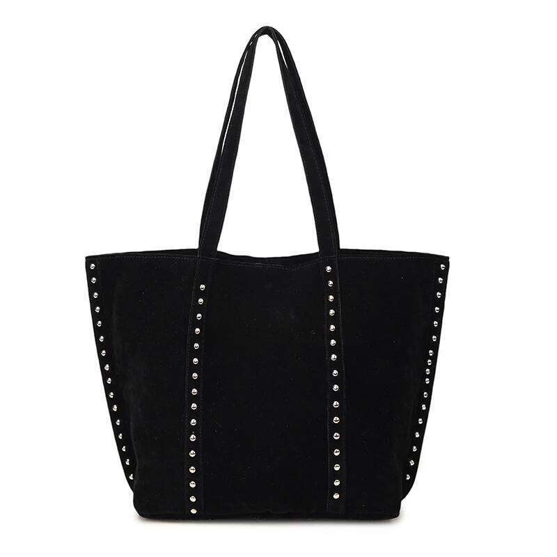 2026 Trendy Hot Sale Hasp Versatile Suede Shoulder Bags Large Capacity Fashionable Handbags For Women Sewing Thread