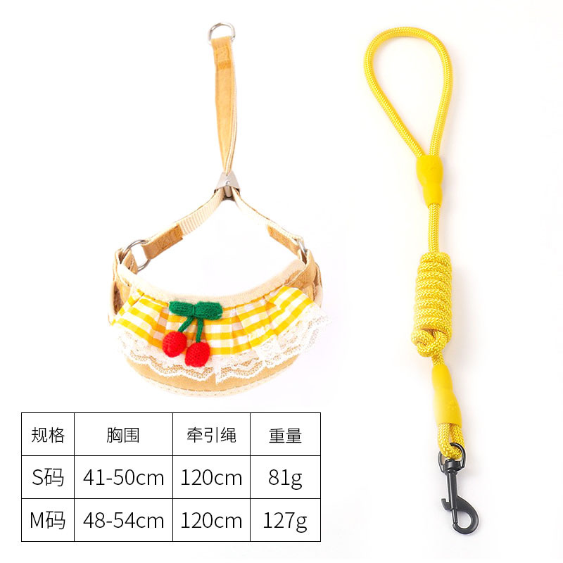 Pet Supplies: Dog, Cat, Traction Rope, Puppy Neck Hoop, Anti slip Dog Walking Rope, Small Dog, Cute Chest Strap
