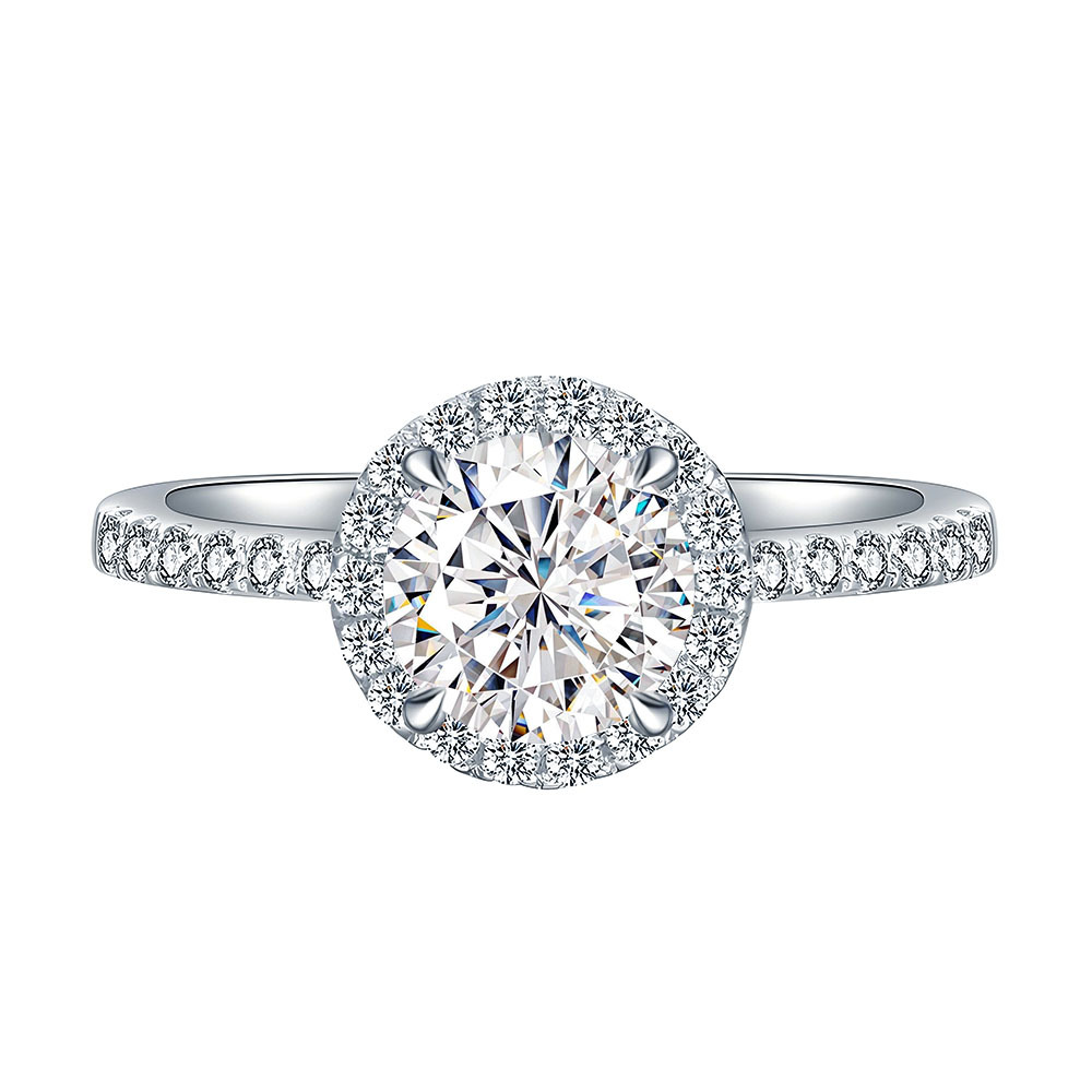TaiYang 2025 New 3ct D Color Round Moissanite Solitaire Ring for Women, Luxurious 925 Sterling Silver Wedding Engagement Diamond Ring with Moissanite Certificate