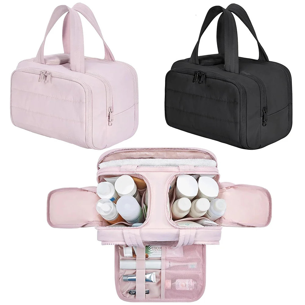 Large Capacity Cosmetic Bag Female Travel Wash Handbag Bathroom Partition Shower Makeup Pouch Waterproof Toiletries Organizer 251222