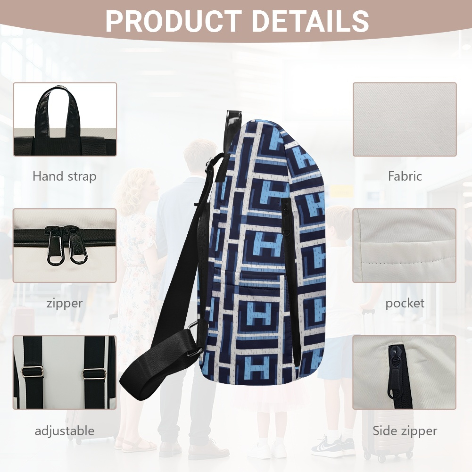 Custom H Designer Fashion Anti Theft Backpack Luxury Horse Pattern Unisex Full Print Backpack Laptop Bag Travel Bag H60