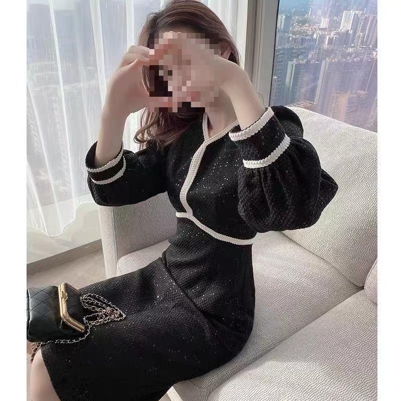 2026 New Winter-spring Women's Style Charming Fashion Dress - Elegant Social Lady Style Long-sleeved Form-fitting V-neck Women's Dress