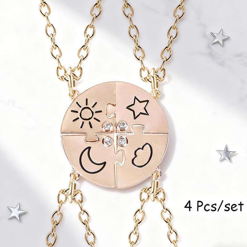 European and American Cross-Border Fashion Letter Best Friend Forever BFF Heart Splicing Necklace