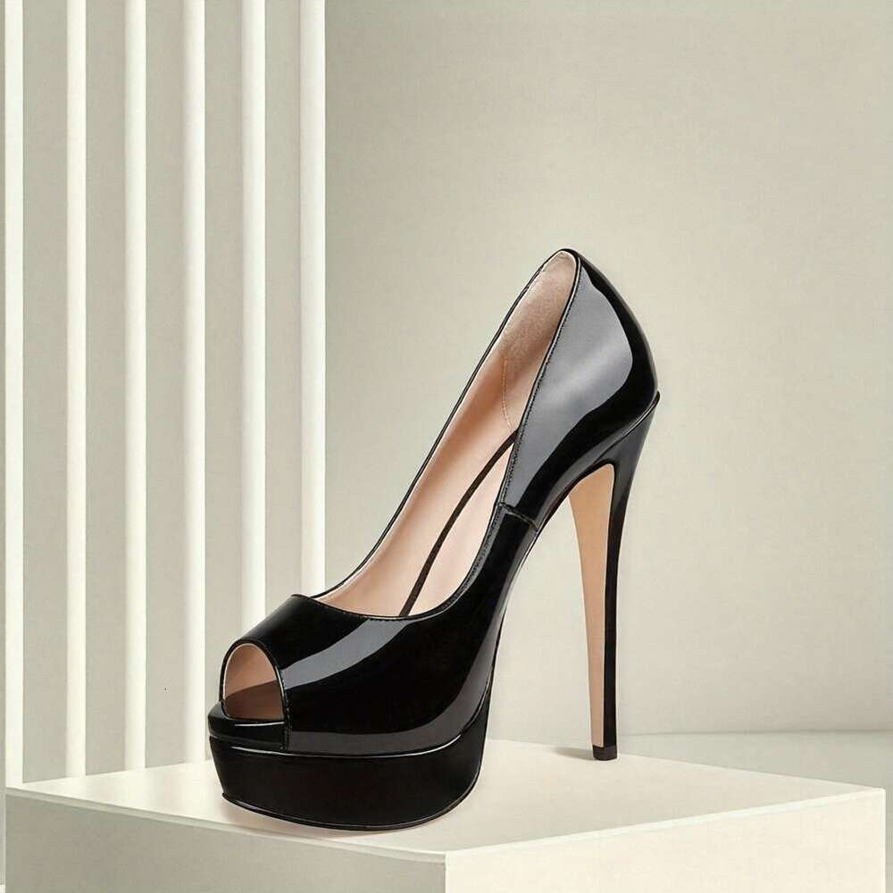 Women S Sexy Peep Toe Platform Stilettos Ultra High Heels Thick Heavy Sole Weddings Parties Special Events All Season Open Toe Pumps In Pure Color S F