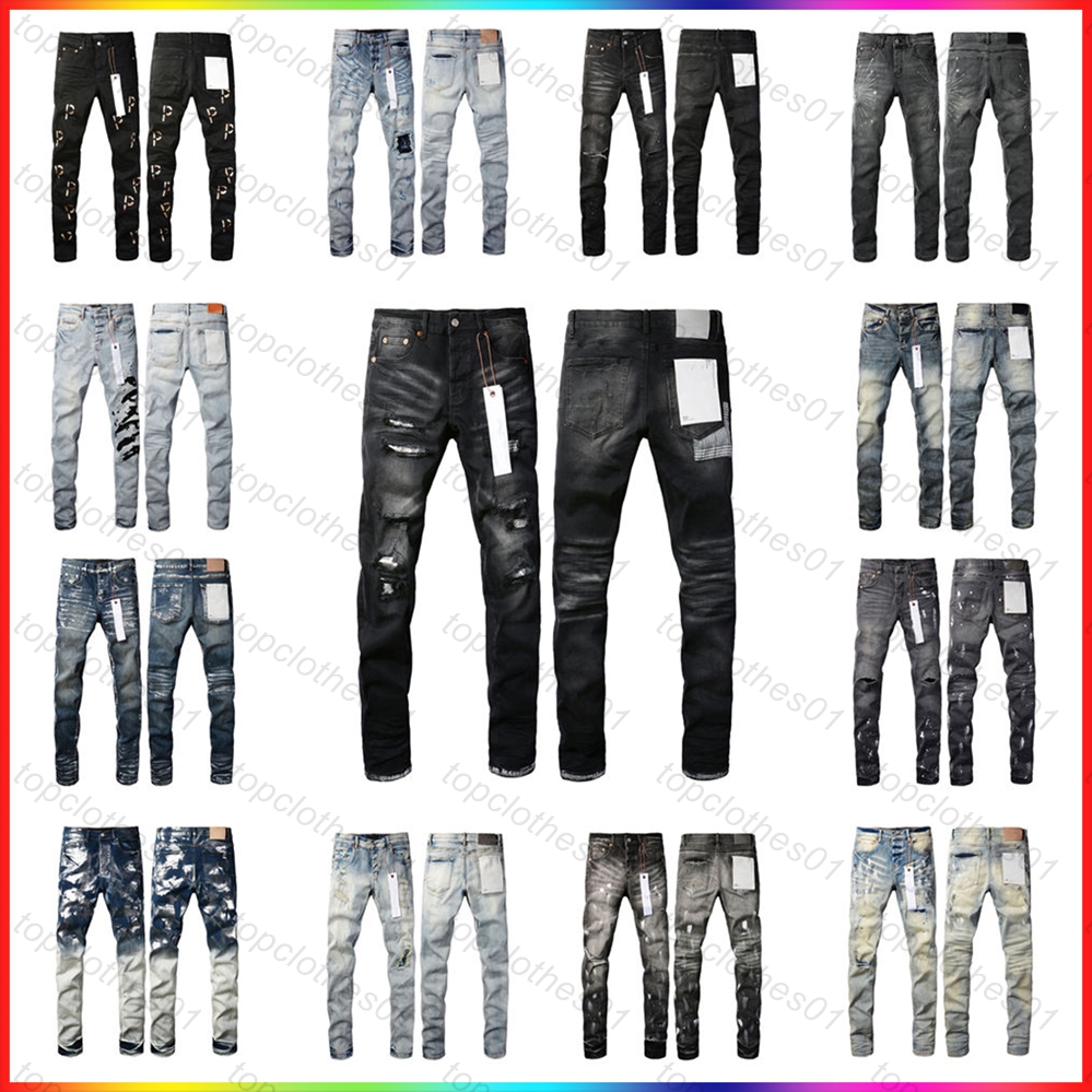 Mens Designer purple jeans Fashion Ripped Joggers Slim Fit Jeans Denims For Man Hip Hop Distressed Pants High Quality Straight Retro Streetwear Casual amirirjeans