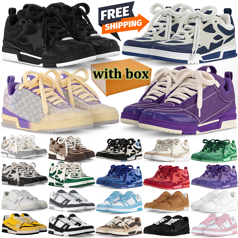 free shipping designer shoes men women chaussure skate trainers plate-forme casual luxury platform runners sneaker black white