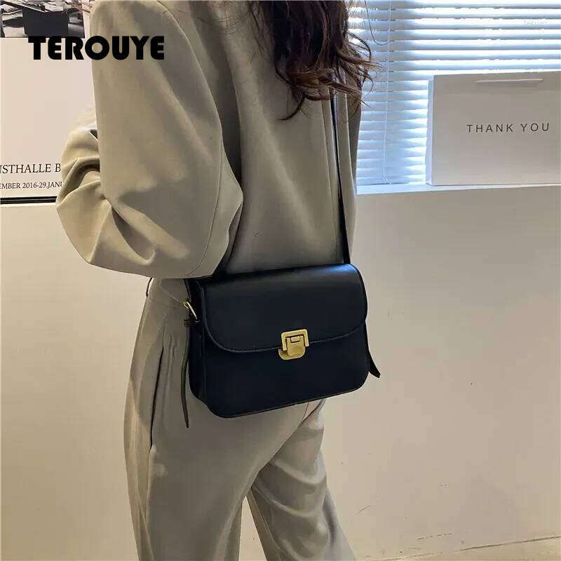 Shoulder Bags Women's Bag Handbag Messenger Preppy Style Female Vintage Envelope High Quality Briefcase TEROUYE