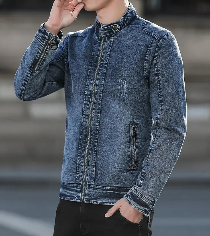 Men Denim jacket Fashion Bomber Jackets Mens Casual Cowboy Embroidered 4XL Coat Streetwear Male 251230